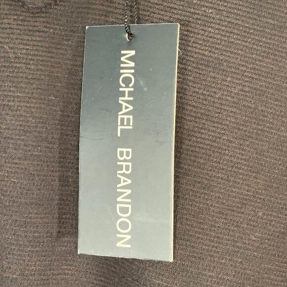 Michael Brandon Sweater Mens XXL Brown Stretch V Neck Long Sleeve NEW - Picture 3 of 9